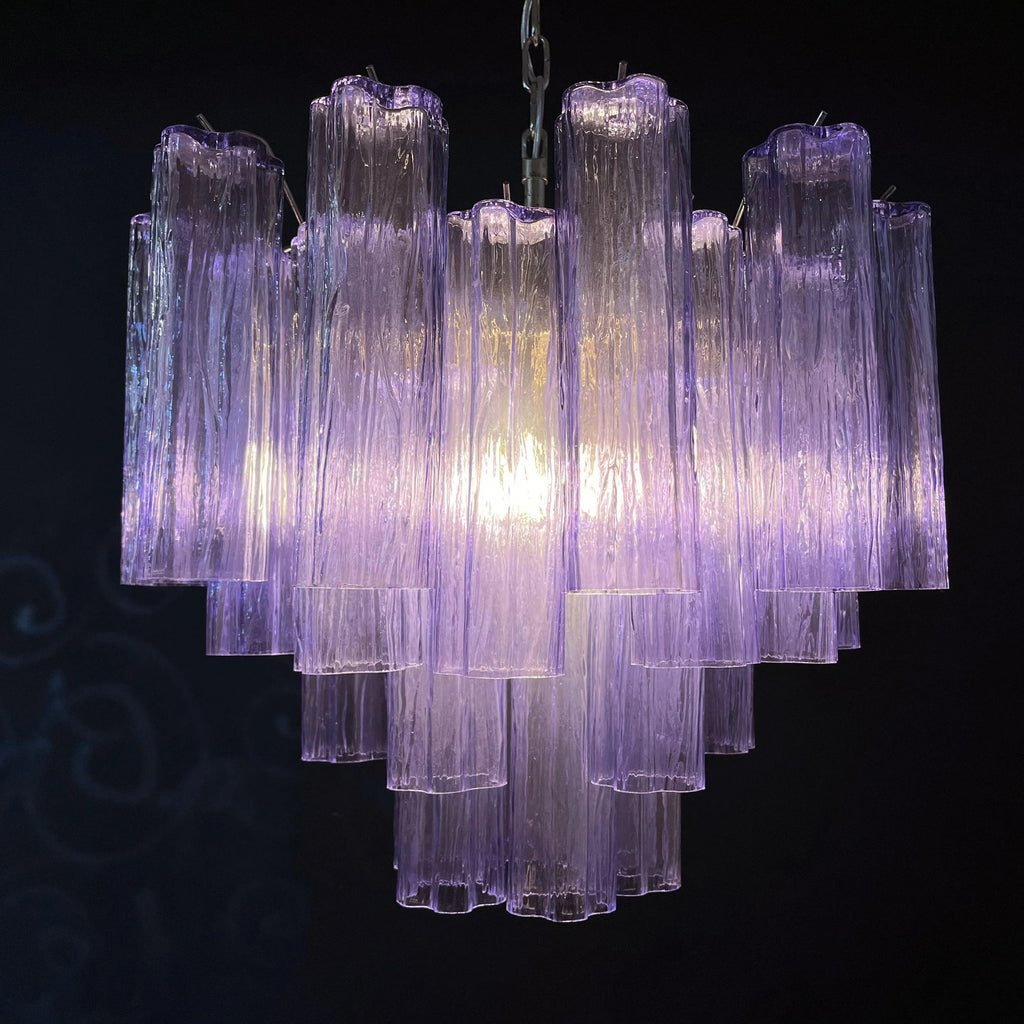 Fantastic Murano Amethyst Glass Tube Chandelier product image