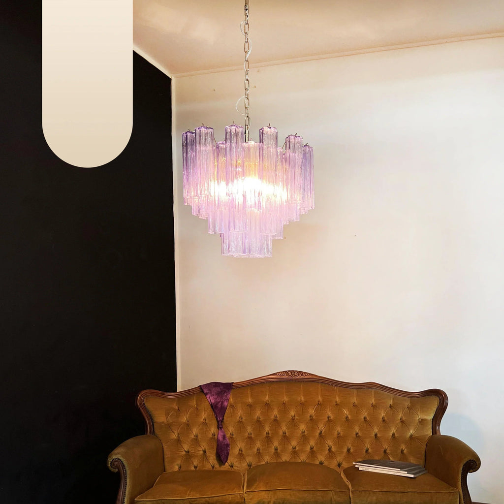 Fantastic Murano Amethyst Glass Tube Chandelier product image