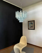 Fantastic Murano Blue Glass Tube Chandelier additional product view