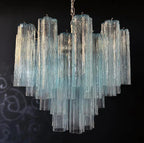 Fantastic Murano Blue Glass Tube Chandelier product image