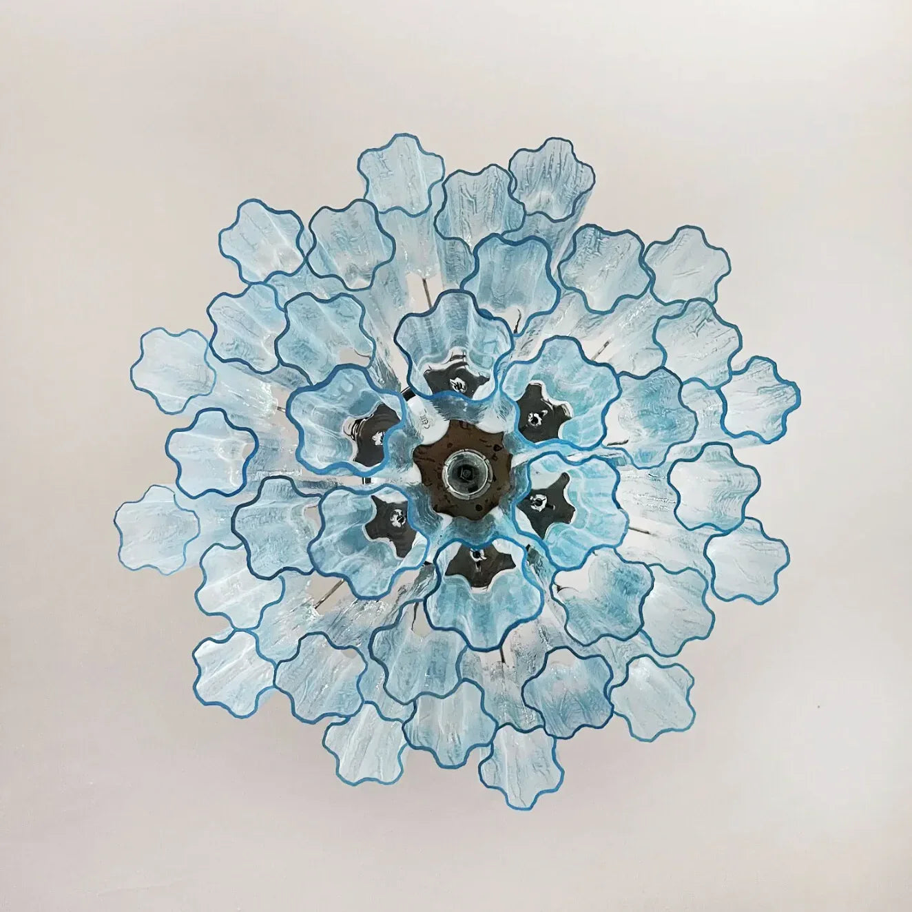 Fantastic Murano Blue Glass Tube Chandelier product image
