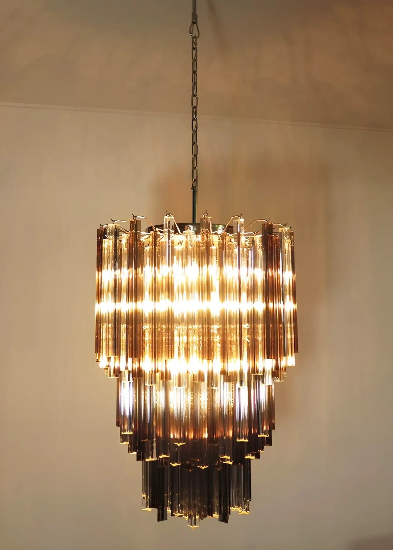 Fantastic Murano Prisms Smoked Transparent Chandelier product image
