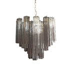 Fantastic Murano Smoked Glass Tube Chandelier by Bling Lighting Studio