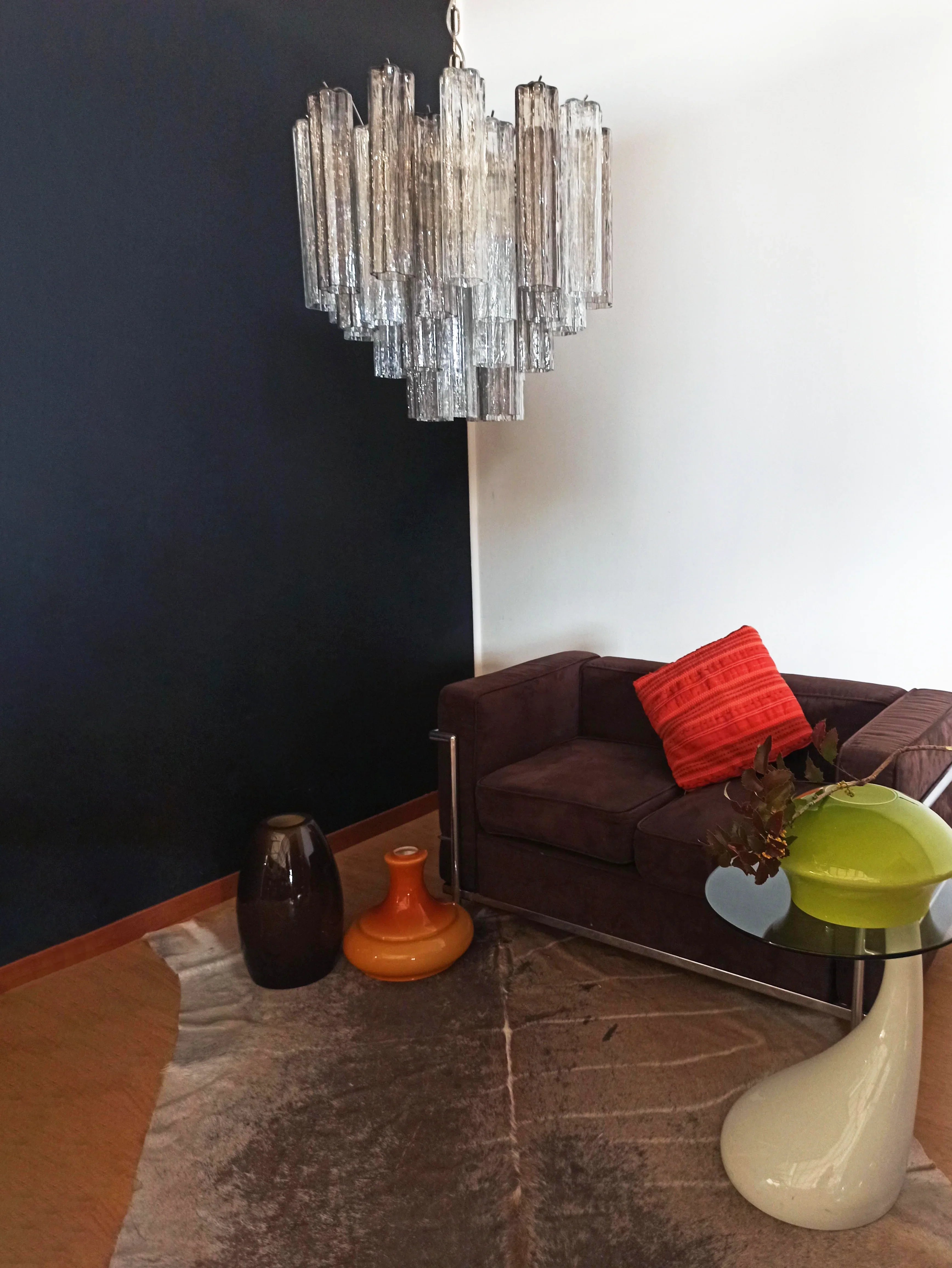 Fantastic Murano Smoked Glass Tube Chandelier product image