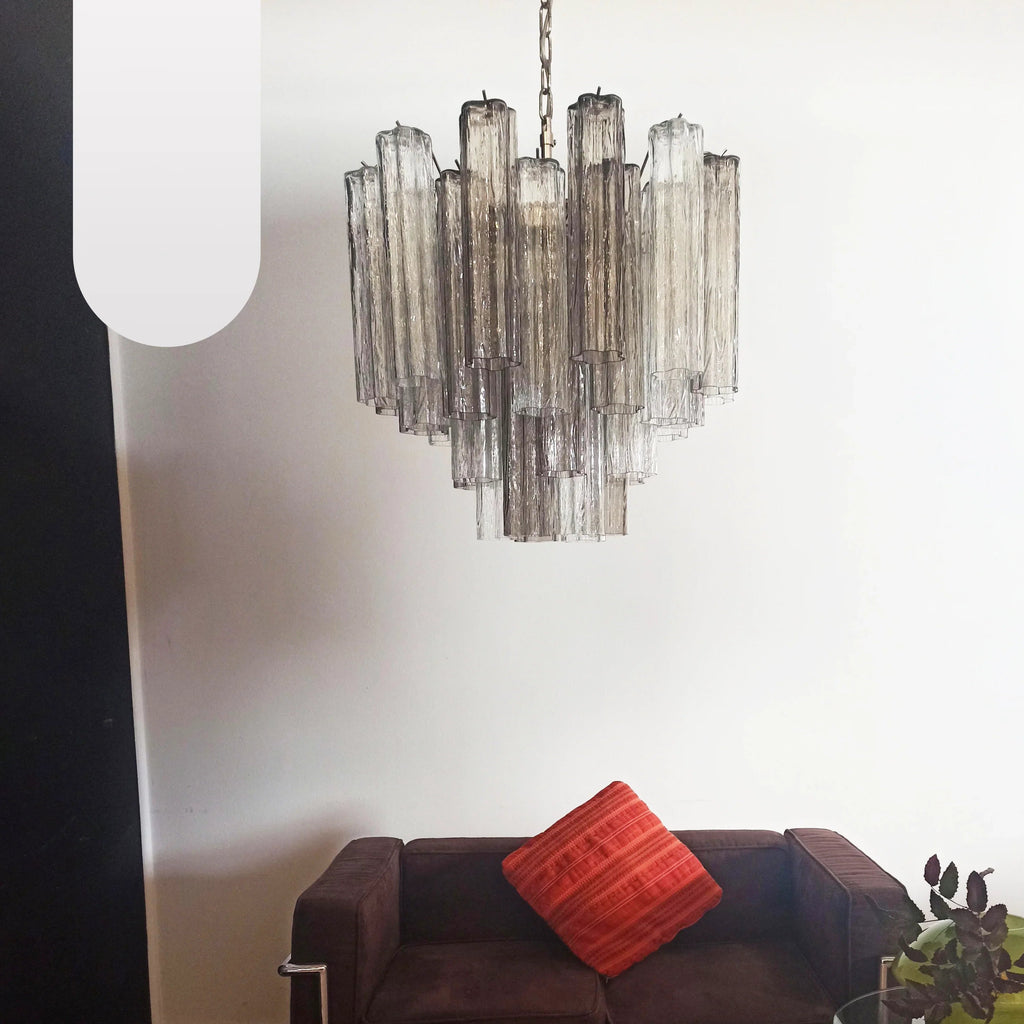 Fantastic Murano Smoked Glass Tube Chandelier product image