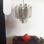 Fantastic Murano Smoked Glass Tube Chandelier product image