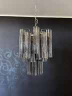 Fantastic Smoked Murano Glass Tube Chandelier product image