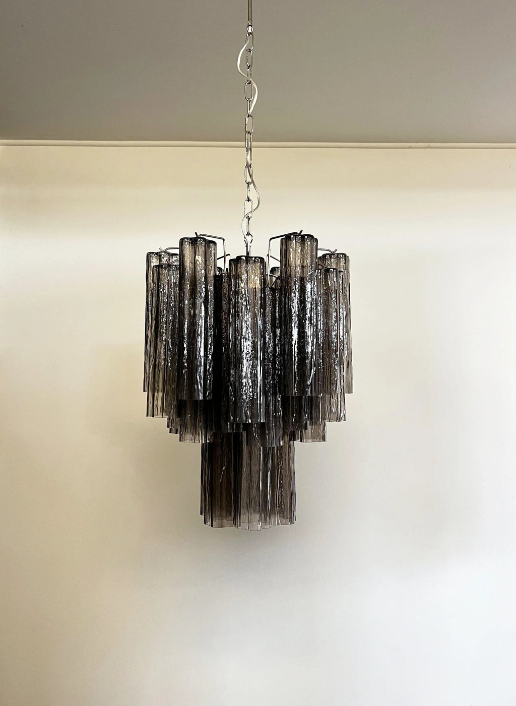 Fantastic Smoked Murano Glass Tube Chandelier product image