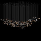 Amber Glass Drift Chandelier