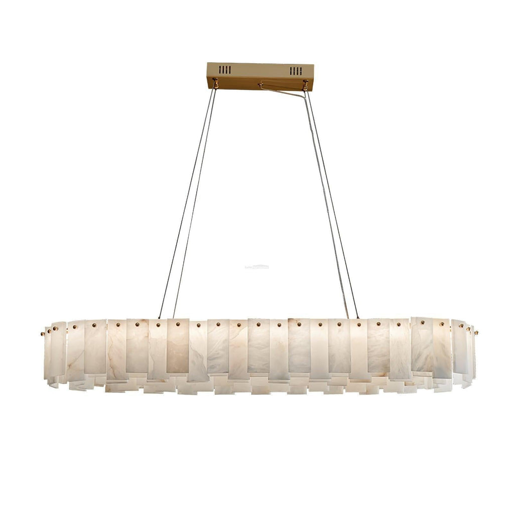 Halos Alabaster Round/Square Chandelier by Bling Lighting Studio