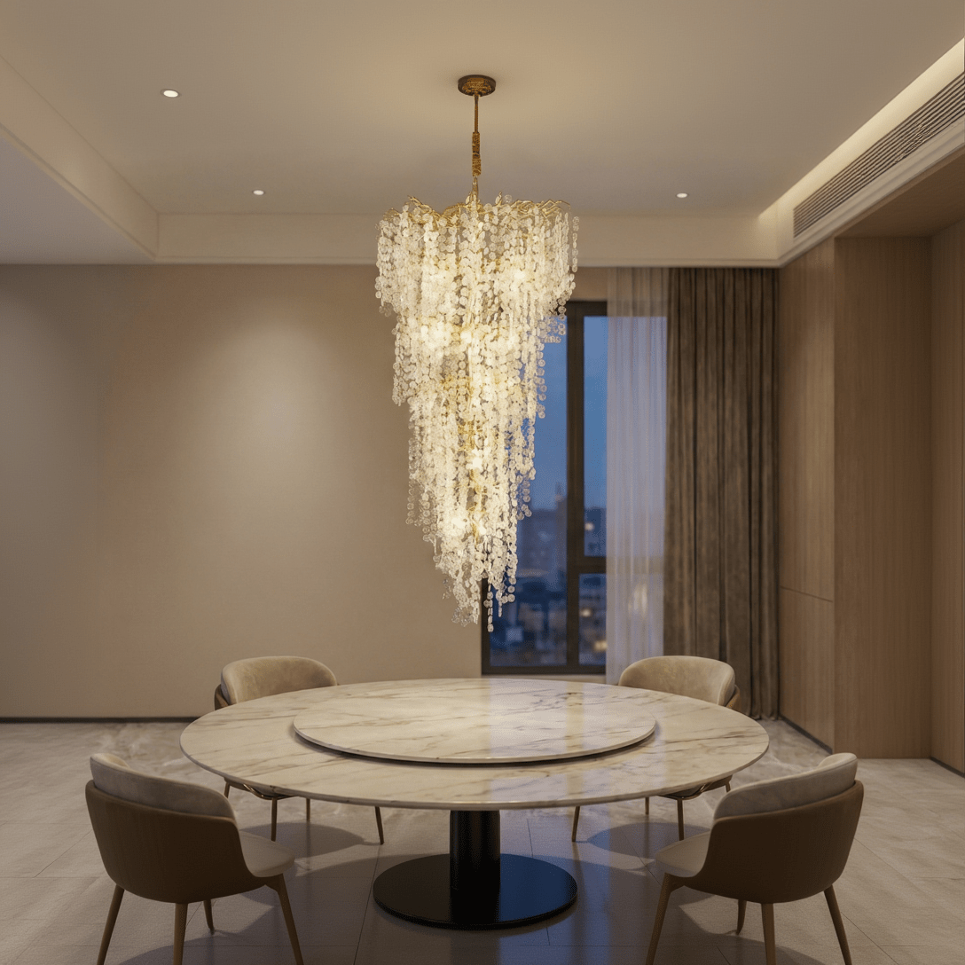 Ferja Quatre Branching Penny Foyer Chandelier by Bling Lighting Studio