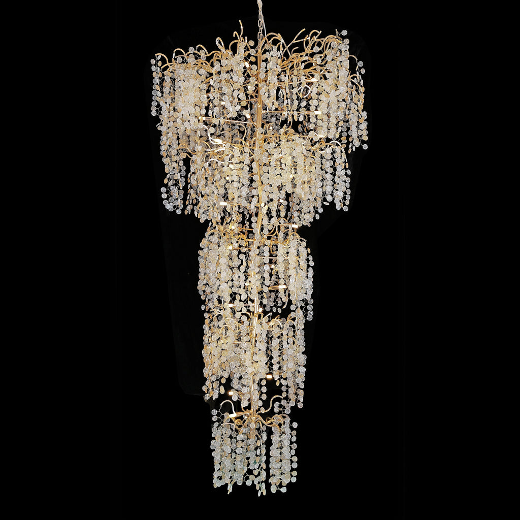 Ferja Quatre Branching Penny Foyer Chandelier by Bling Lighting Studio