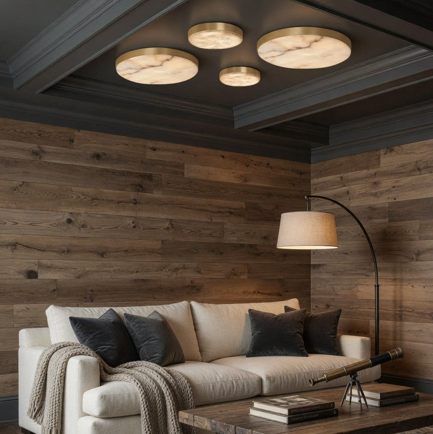Laurel Alabaster Copper Flush Mount additional product view