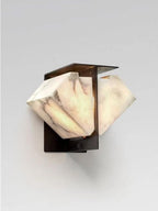 Folded Halo Alabaster Wall Sconce by Bling Lighting Studio