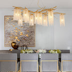 Forest Dawn Brass Branch Chandelier by Bling Lighting Studio
