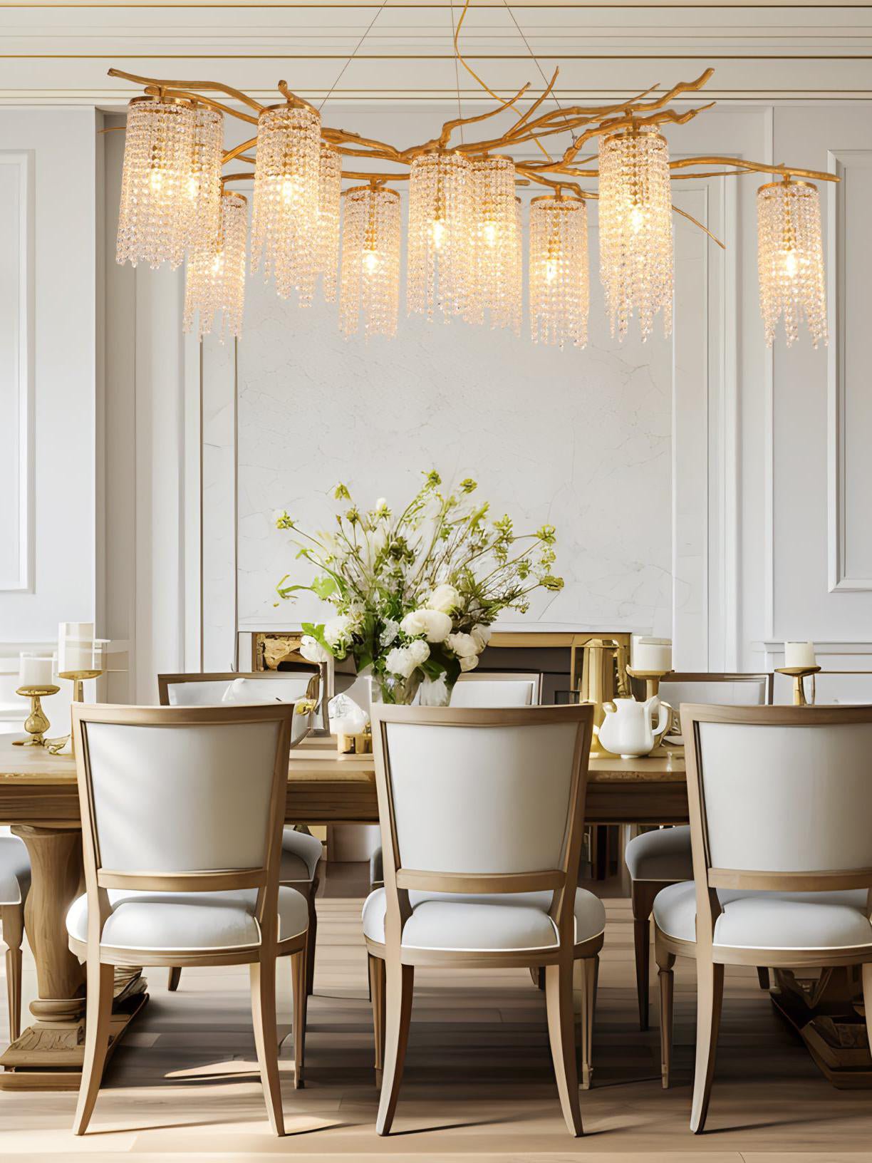 Forest Dawn Brass Branch Chandelier by Bling Lighting Studio