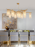 Forest Dawn Brass Branch Chandelier by Bling Lighting Studio