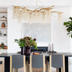 Forest Dawn Brass Branch Chandelier by Bling Lighting Studio