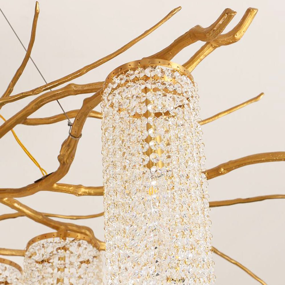 Forest Dawn Brass Branch Chandelier by Bling Lighting Studio