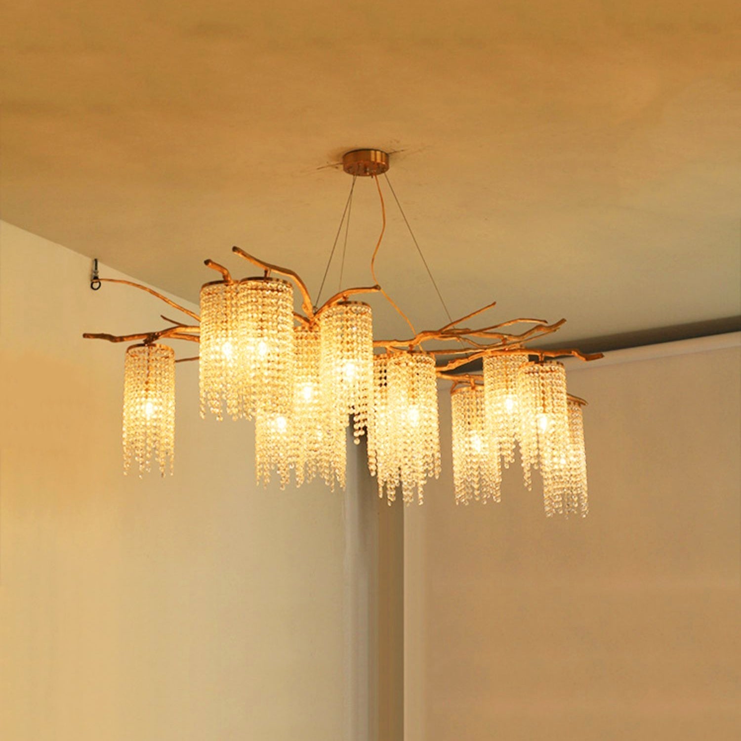 Forest Dawn Brass Branch Chandelier by Bling Lighting Studio