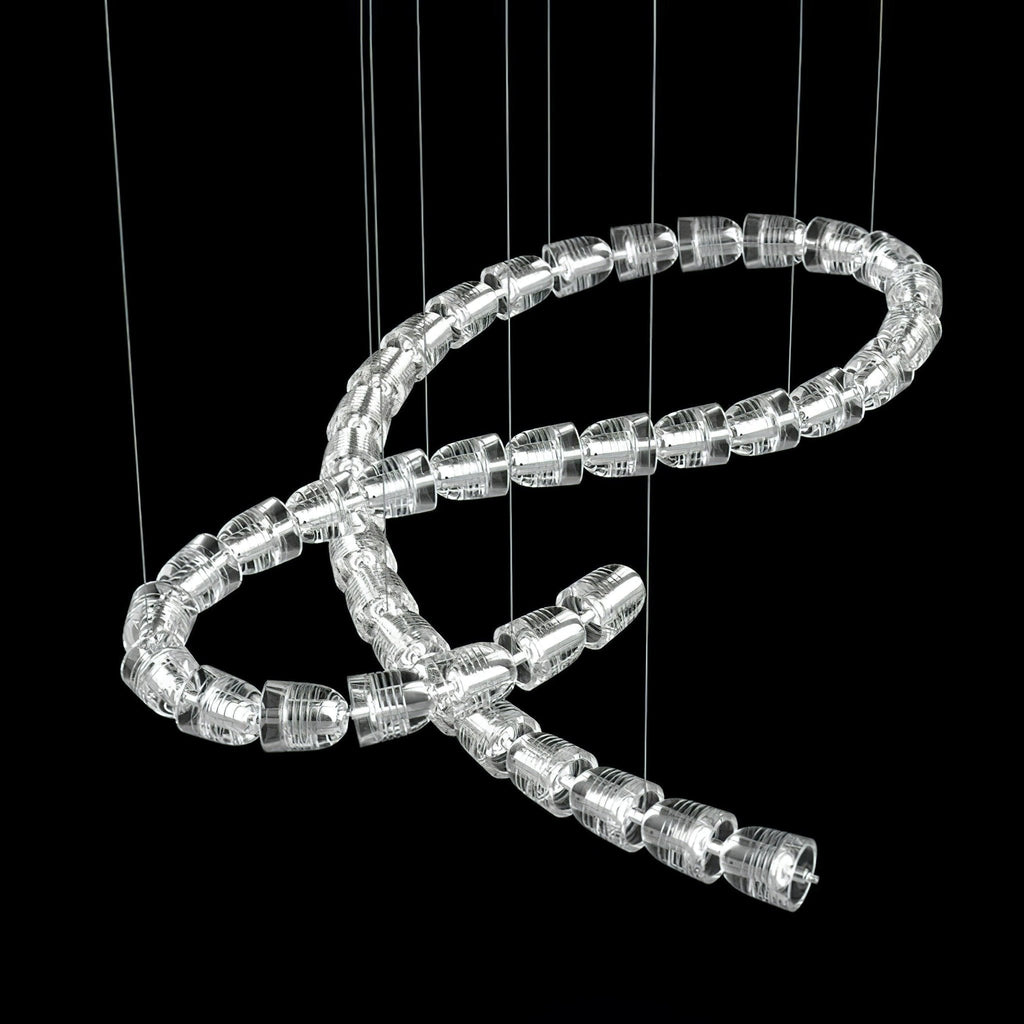 Designer The Gabriel Infinity LED Chandelier | Custom Size & Made-to-Order Lighting for Luxury Homes & Commercial
