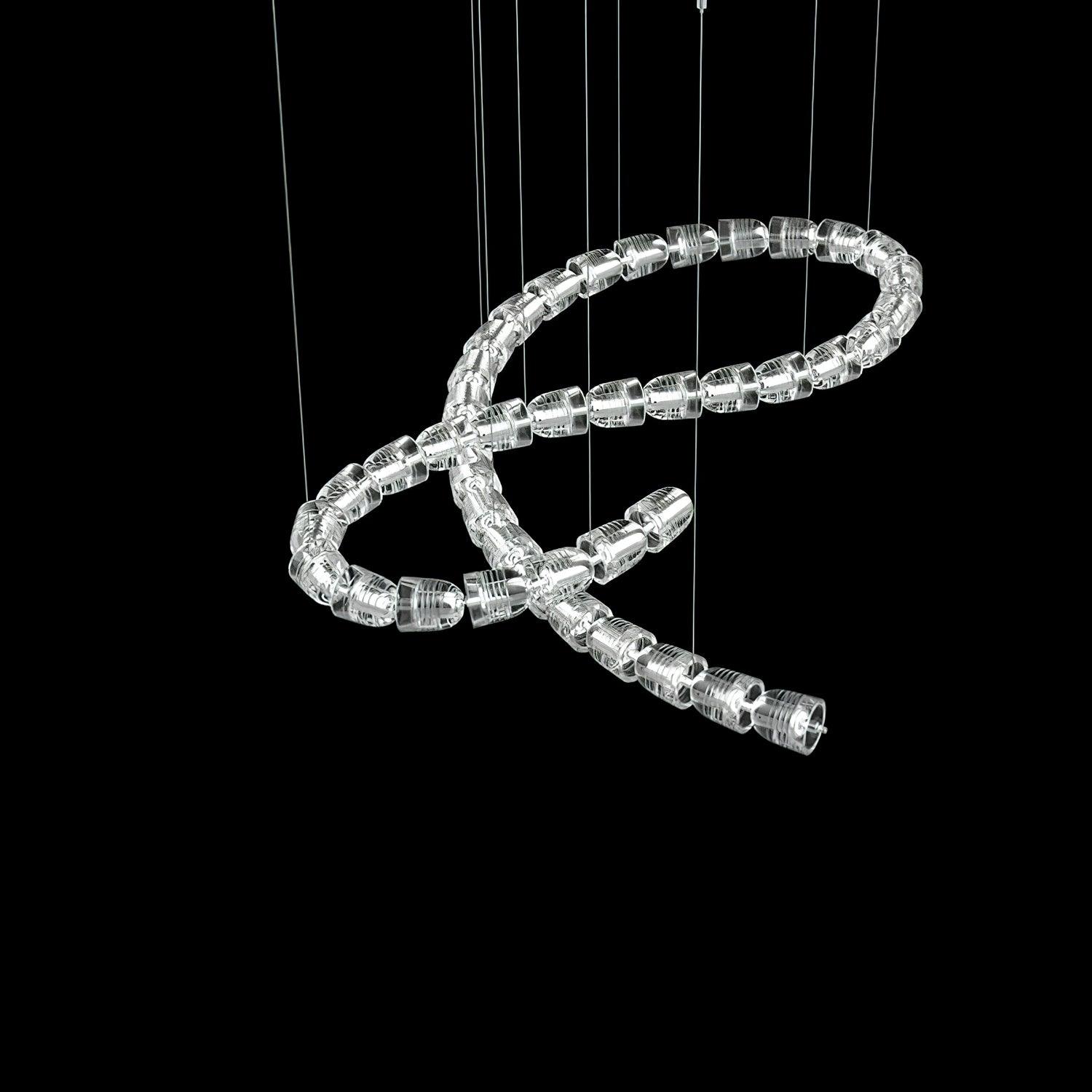 Designer The Gabriel Infinity LED Chandelier | Custom Size & Made-to-Order Lighting for Luxury Homes & Commercial