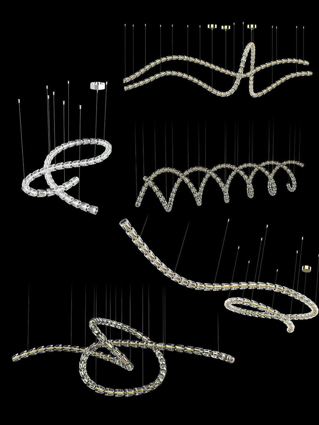 Designer The Gabriel Infinity LED Chandelier | Custom Size & Made-to-Order Lighting for Luxury Homes & Commercial
