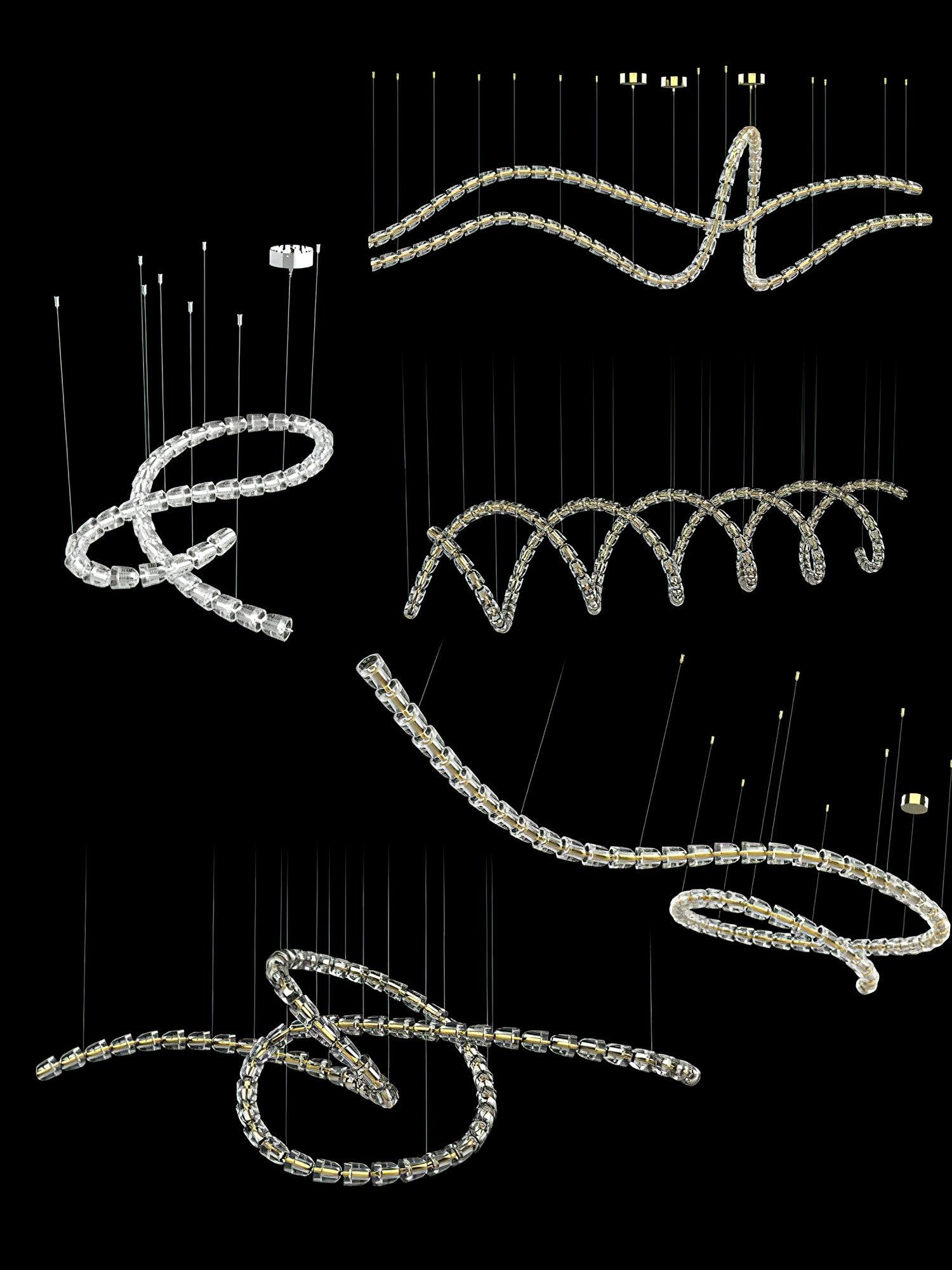 Designer The Gabriel Infinity LED Chandelier | Custom Size & Made-to-Order Lighting for Luxury Homes & Commercial