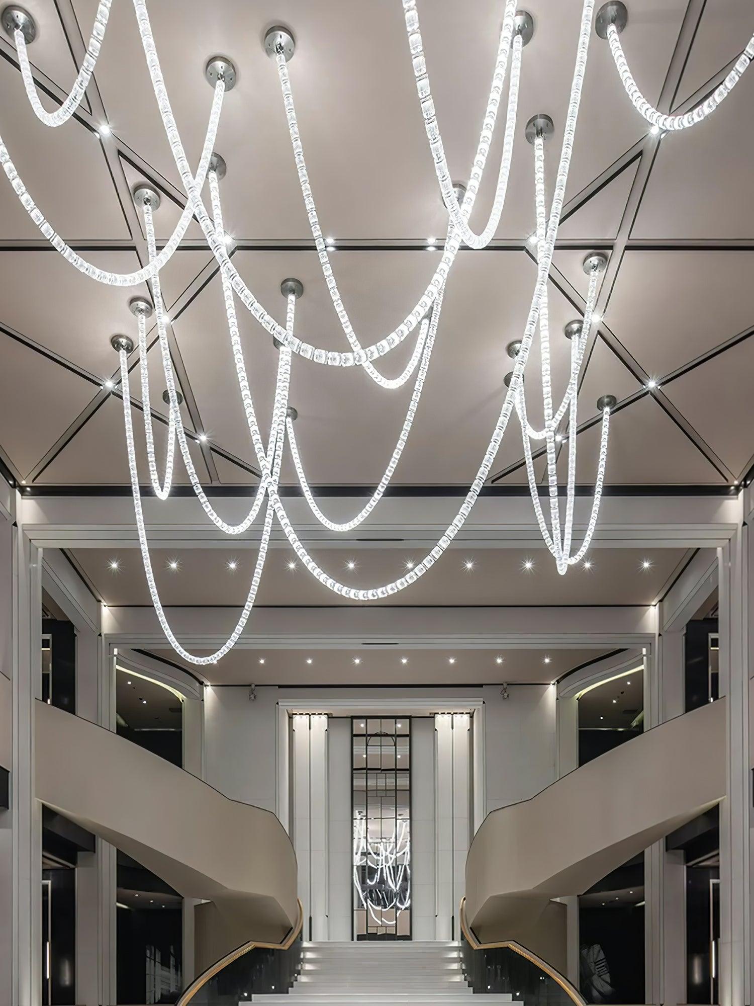 Designer The Gabriel Infinity LED Chandelier | Custom Size & Made-to-Order Lighting for Luxury Homes & Commercial