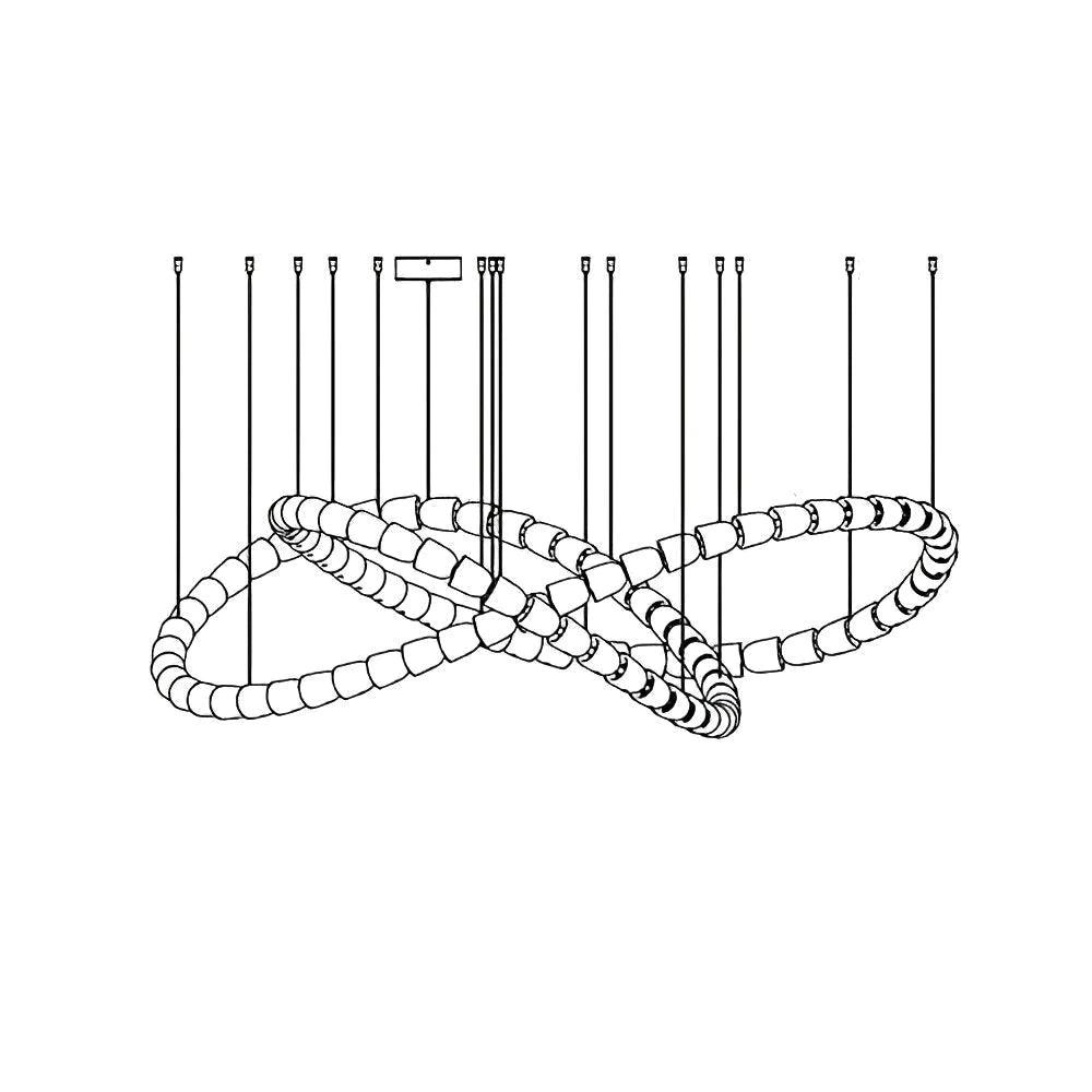 Elegant The Gabriel Infinity Loop LED Chandelier | Custom Size & Made-to-Order Lighting for Luxury Homes & Commercial