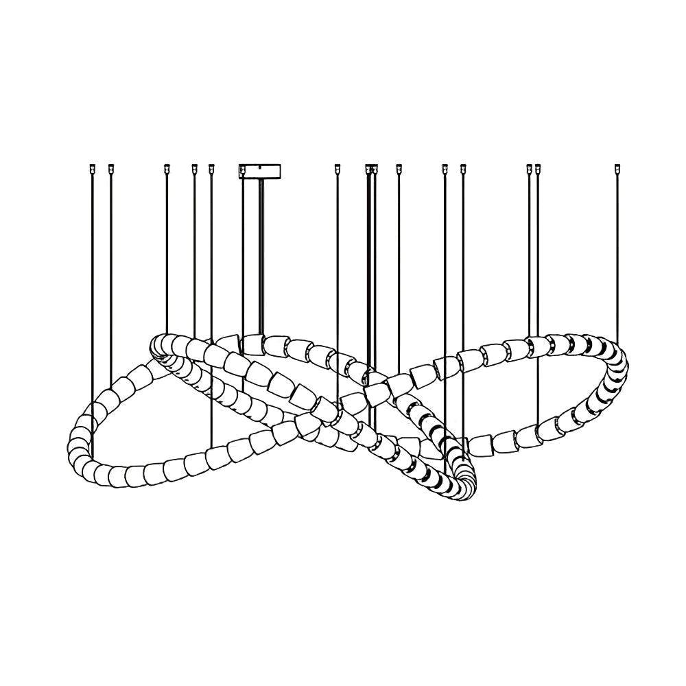 Elegant The Gabriel Infinity Loop LED Chandelier | Custom Size & Made-to-Order Lighting for Luxury Homes & Commercial