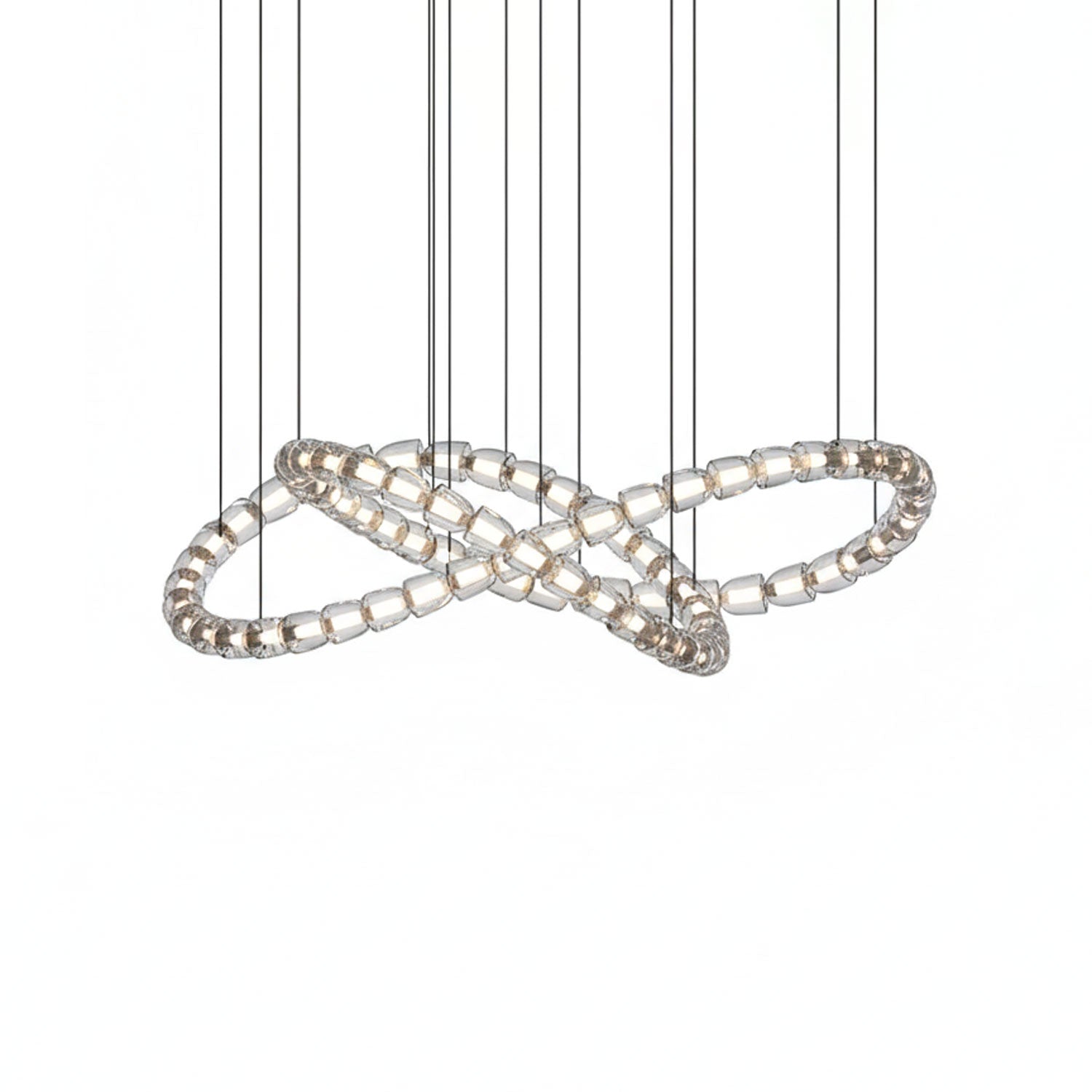 Elegant The Gabriel Infinity Loop LED Chandelier | Custom Size & Made-to-Order Lighting for Luxury Homes & Commercial