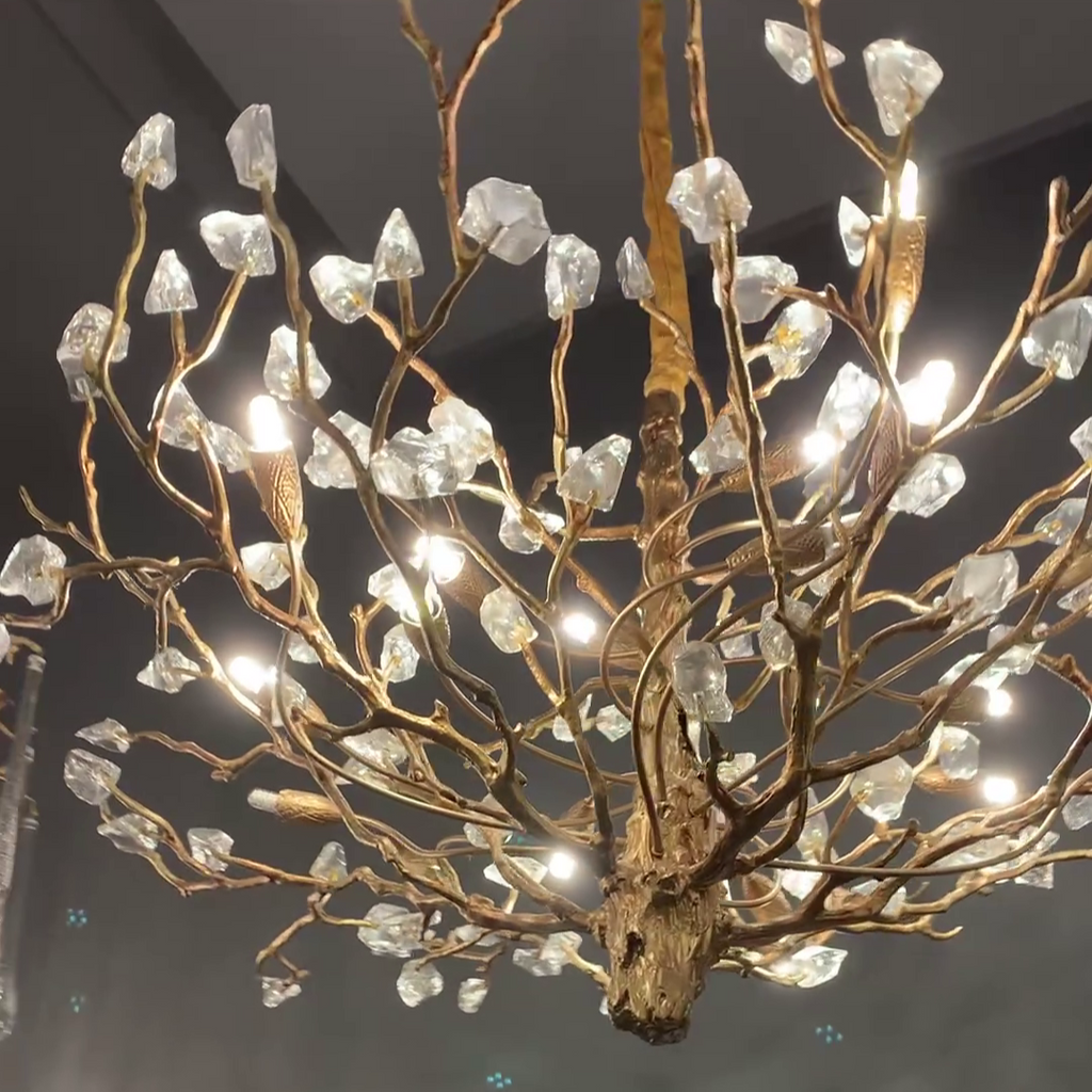 Gemstone Branch Chandelier with Artistic Design for Bedroom or Living Room by Bling Lighting Studio