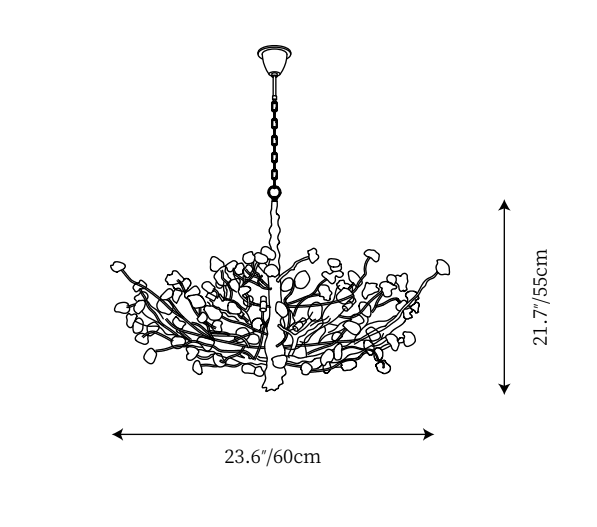 Gemstone Branch Chandelier with Artistic Design for Bedroom or Living Room by Bling Lighting Studio