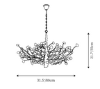 Gemstone Branch Chandelier with Artistic Design for Bedroom or Living Room by Bling Lighting Studio