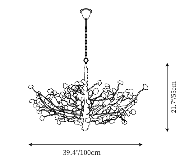 Gemstone Branch Chandelier with Artistic Design for Bedroom or Living Room by Bling Lighting Studio
