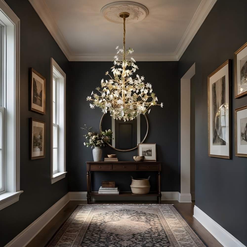 Gilded Branch Floral Brass Crystal Chandelier by Bling Lighting Studio