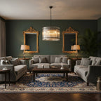 Grand Tiered Chandelier with Fluted Glass Rod