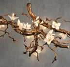 Handcrafted Sculptural Floral Branch Chandelier