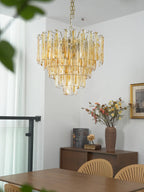 Honey Rectangular Glass Chandelier product image