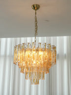 Honey Rectangular Glass Chandelier product image
