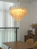 Honey Rectangular Glass Chandelier product image