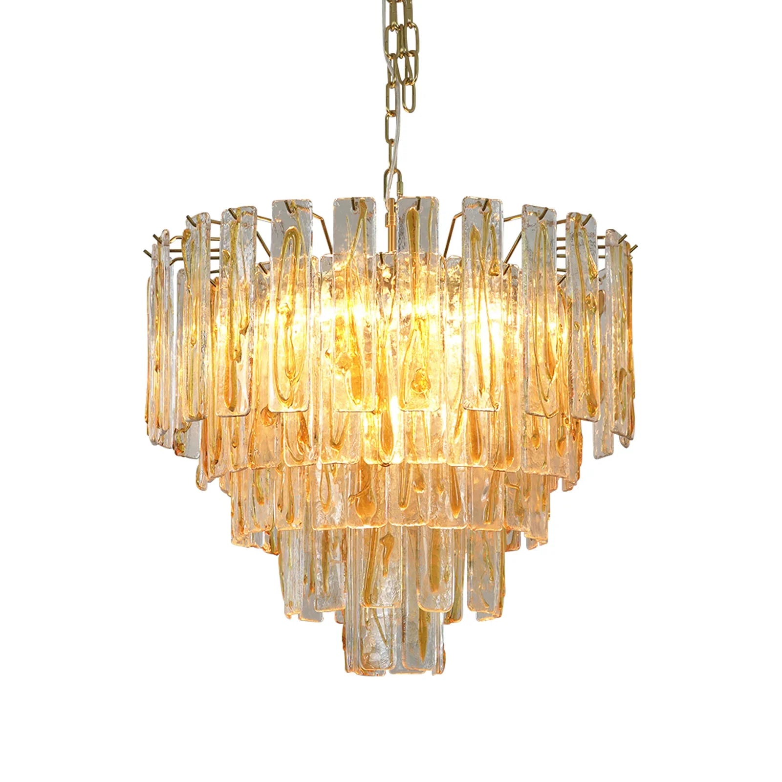 Honey Rectangular Glass Chandelier product image