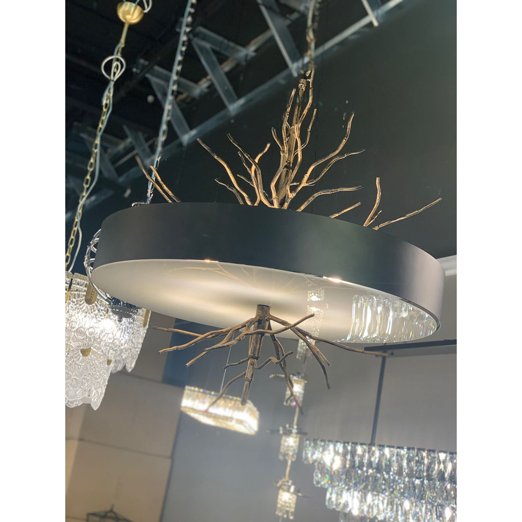 Organic Drum Branch Pendant Light by Bling Lighting Studio