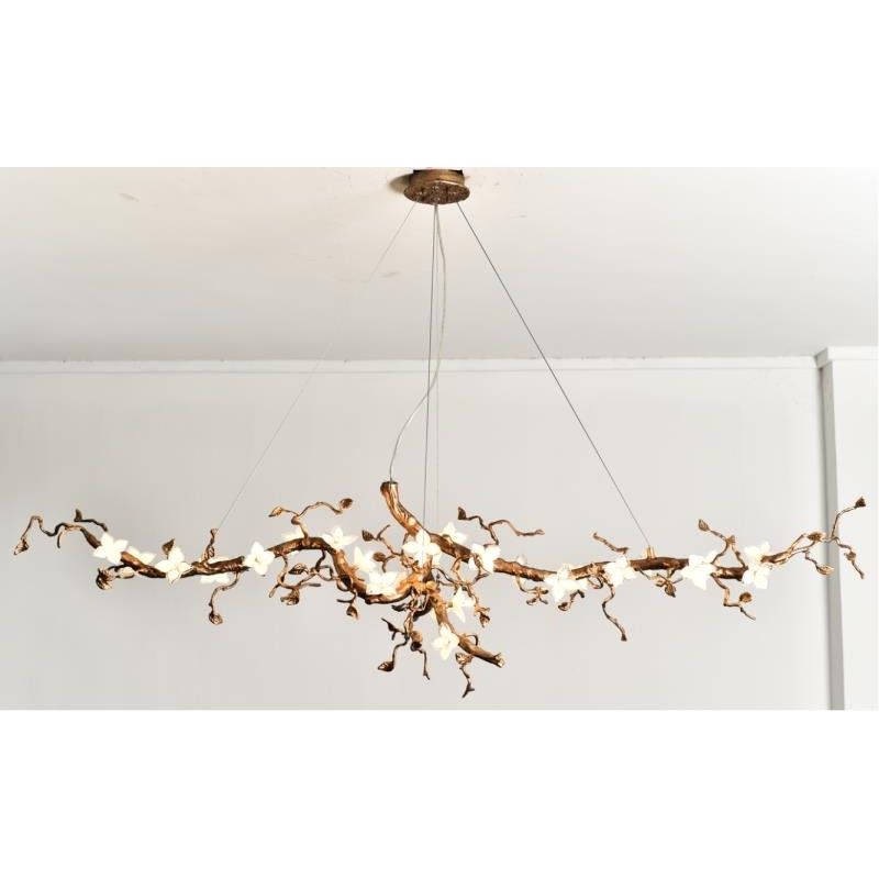 Selenite Crystal Blossom Branching Tree Chandelier by Bling Lighting Studio