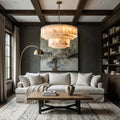 Oakley Layered Alabaster Chandelier - 31" by Bling Lighting Studio