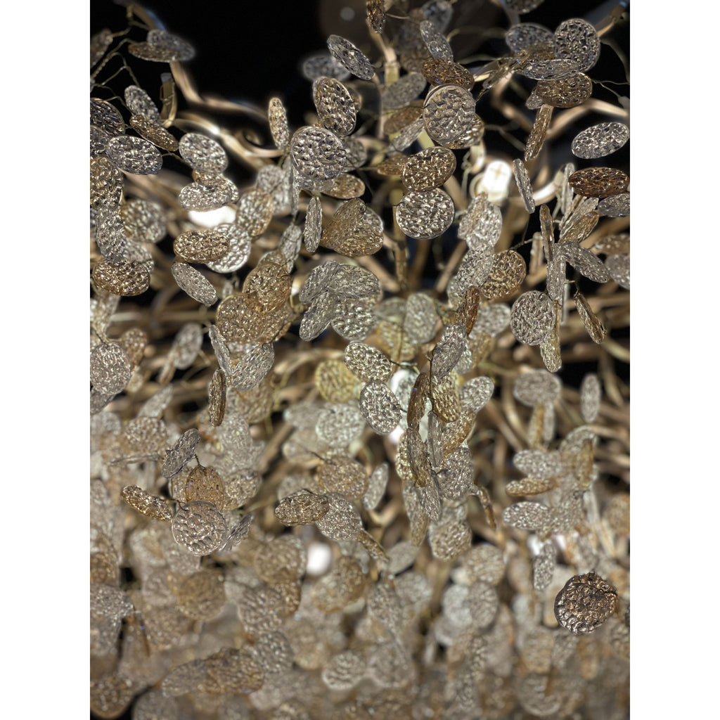 Organic Branch Round Penny Chandelier by Bling Lighting Studio