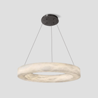 Glacera Alabaster Round Chandelier 19'' 27'' 36'' 60''D by Bling Lighting Studio