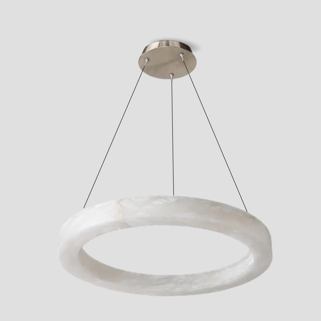Glacera Alabaster Round Chandelier 19'' 27'' 36'' 60''D by Bling Lighting Studio