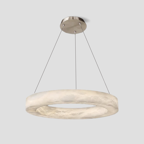 Glacera Alabaster Round Chandelier 19'' 27'' 36'' 60''D by Bling Lighting Studio